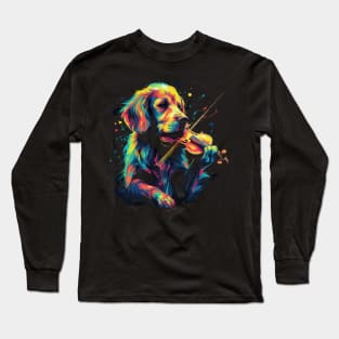 Akbash Playing Violin Long Sleeve T-Shirt